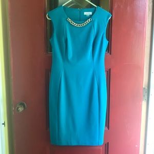 Teal Calvin Klein dress